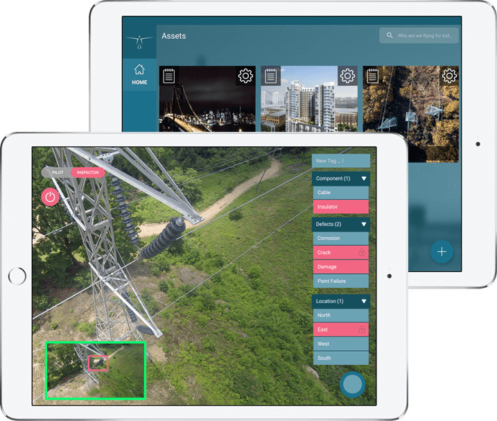 Label your drone inspection images in real time with the NAR software.